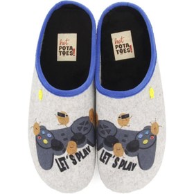 Resim Erkek Ev Terlik 67567-P SLANEY HOT POTATOES Home Slipper Grey 