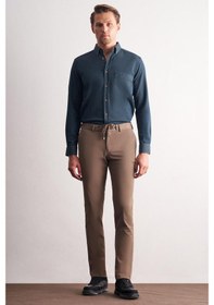 Resim İmza Koyu Vizon Yan Cep Düz Paça Slim Fit Chino Casual Pantolon 1003255158 Koyu Vizon 
