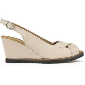 Resim Ziya, Kadın Hakiki Deri Topuklu Sandalet 141992z32001 Buz 141992z32001 804 Buz 