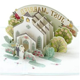 Resim Üç Boyutlu Düğün Kutlama Kartı - Happy Wedding Day 