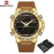 Resim Hanyang Gblbnbox Navıforce Lüks Erkek Spor Saatler Askeri Su Geçirmez Dijital Alarmlı Saat Kronograf Kuvars Kol Saati Erkek Saat Relogio Masculino (Yurt Dışından) 