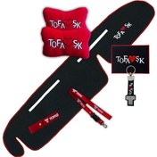 Resim Tofaş Şahin Doğan Kartal Yüksek Torpido Koruma Halısı / Tofaş Kırmızı Polar Yastık Oto Aksesuar 