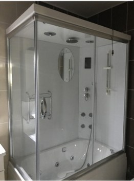 İki Duvar Arası Orta Açılır Duşakabin Beyaz