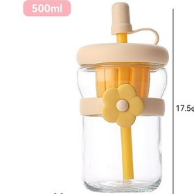 Resim Velvettides Yeni Çiçek Kız Çay Bardağı Ofis Ayırma Boru Bardak Su Bardağı İle Basit Ve Küçük Taşınabilir Limon Sarısı 