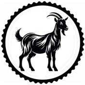 Resim Keçi Tasarım 1.model Sticker 10 X 10 Cm 