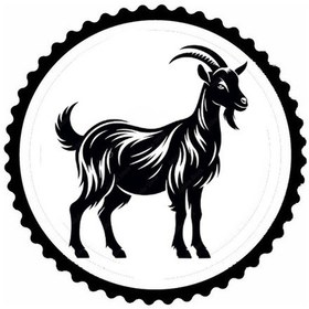 Resim Keçi Tasarım 1.model Sticker 10 X 10 Cm 