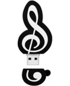 Resim Microdrive 4gb Usb 2.0 Müzik Notası U Diski 