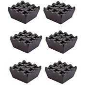 Resim Kırılmaz Sert Plastik Küllük - 6 Lı Kare Izgaralı Kül Tablası 