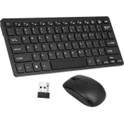 Resim Top Geek 2.4 Ghz Kablosuz Klavye Fare Combo - Siyah (Yurt Dışından) 