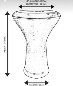 Resim VD Kırmızı çatlak Darbuka (Akort Alyan Anahtarı + Taşıma Çantalı) 