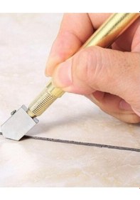 Resim Elmas Kalem Cam Kesici Fayans Kesici Kendinden Yağlama Yağı Besleme Uçlu Cam Kesici Metal Saplı 