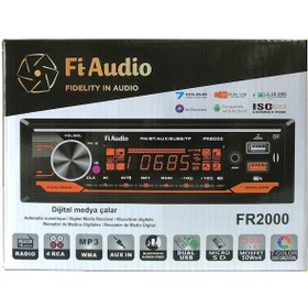 Resim Fi Audıo Fr-2000 Oto Teyp 4x50 Watt Bluetooth Carlive 2xusb Sd Fm Aux 2 Amfi Çıkışı 