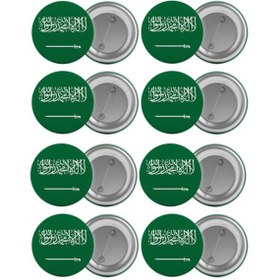 Resim Suudi Arabistan Bayrağı Çanta Rozeti Seti 8 Adet En Büyük Boy 5.8 