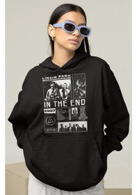 Resim Sevbano Linkin Park In The End Rock Metal Baskılı Unisex Oversize Müzik G Siyah 