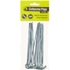 Resim Summit Corkscrew Pegs Tirbuşon Çadır Kazığı 18 cm 10'lu (090-566) 