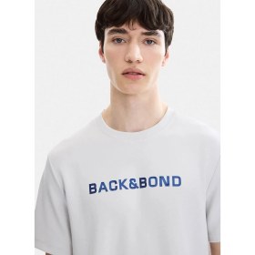 Resim Back And Bond Gri Regular Fit Bisiklet Yaka Tişört 