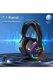 Resim Reidan G608 Profesyonel Oyuncu Kulaklığı Usb-7.1 Rgb 4d Kafabantlı Gaming Kulaklık 