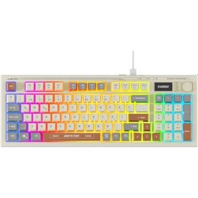 Resim Everest Kb-79 Sılent Pro Gri-gri Mavi-kahve Sessiz Rgb Q Membrane Oyuncu Klavyesi 