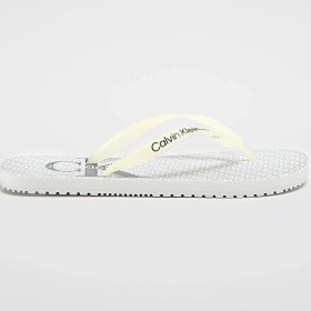 Resim Calvin Klein Beach Glossy Erkek Parmak Arası Terlik Beyaz 