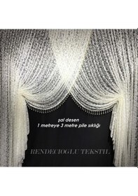 Resim Tek Taraflı Yarım Kruvaze Perde Ekru 