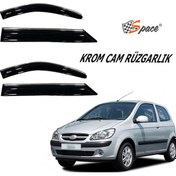 Resim Hyundai Getz Krom Cam Rüzgarlığı 1.2Mm 2002 4'Lü - Caru447 