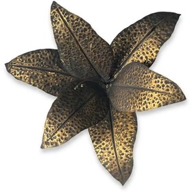 Resim Naga Lilly Flower İron Gold Antique 60 cm - El işi Dövme Pirinç 