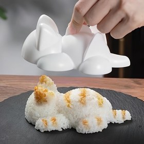 Resim Sevimli Kedi Şeklinde Pirinç Kalıbı - Sushi ve Yosun Ruloları İçin Mükemmel, 200g Pirinç Kapasiteli, Ev Mutfağı, Piknikler ve Bento Kutuları İçin İdeal 