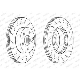 Resim Ferodo DDF1693C Fren Diski Ön Mercedes C Serie C180-C220-C250-C350 11- C200-C220-C230-C250-C280 Fren Diski 37915822 