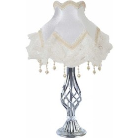 Resim Dekovien Kadife Kaplı El Yapımı Gümüş Kaplama Ayak Abajur Vintage Diğer 