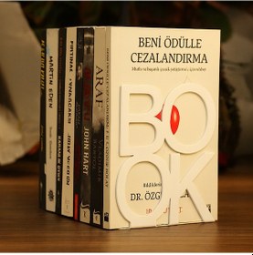 Resim Kişiye Özel Book Kitap Tutucu Beyaz 