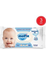 Resim Molfix Hassas Ciltler Izotonik Sulu Mendil 3 X 60'Lı 