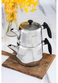 Resim Acar Alegra Orta Boy Çaydanlık Takımı Çelik 