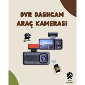 Resim AyrStore Sürüş Ve Park Halinde Kesintisiz Güvenlik İçin 3 Kameralı Profesyonel Dashcam 