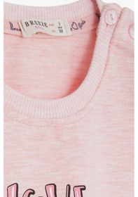 Resim Breeze Kız Çocuk Sweatshirt Unicorn Baskılı 2-6 Yaş, Somon Melanj-somon Melanj Somon Melanj 