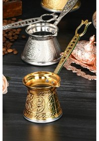 Resim Polochef Zamak 3 Kahve Cezvesi Altın Renk 140 Ml. 2-3 Kişilik 