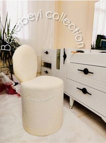 Resim BEYLERBEYİ Makyaj Masası Pufu, Kırem Renkli, Makyaj Berjer , Koltuk Puf , Dekoratif Puf, Sırtlı Puf, Puf 