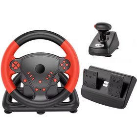 Resim CRK TECH Ps4 Ps3 Pc Android Uyumlu Oyuncu Direksiyon Seti 4 In 1 Vites Çift Motorlu Titreşimli 