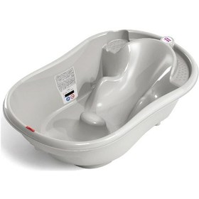 Resim Okbaby Onda Dijital Termometreli Çift Yönlü Bebek Küveti A. Gri + Splash Bebek Duşu 