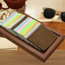 Resim Ultra-Fine Fiber Island Silk Suede Lens Temizleme Bezi - Korumak ve Gözlük Temizlemek İçin Dayanıklı, Çok Renkli, Katlanabilir Tasarım, Gözlük Saklama Kutusu, Aksesuar Tutucu|Renkli Lens Bezi|Dayanıklı Lens Temizleme, Gözlük Temizleme Malzemeleri 