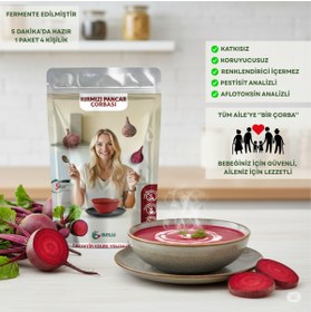 Resim Belu Gıda Atölyesi Kırmızı Pancar Çorbası 60 gr (4 Porsiyon) Pestisitsiz - Bebek, Çocuk ve Yetişkin Beslenmesine Uygun 