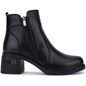 Resim Tamer Tanca Kadın Hakiki Deri Siyah Deri Topuklu Bot 1065 2700 Bn Bot Sk25-26 Sıyah Dr Siyah 