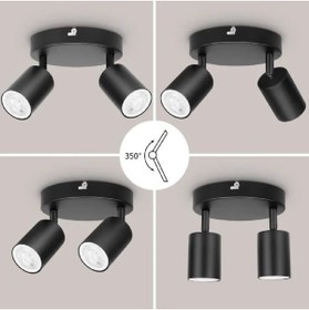 Resim RİOLİGHT MODERN SİYAH MUTFAK,SALON,GİYİNME ODASI,CAFELER İÇİN GÜN İŞİĞI METAL 2Lİ SPOT(AMPUL DAHİL) 