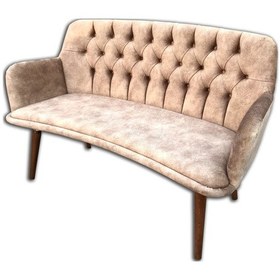 Resim Berjer ÇAY SET Kayın Metal İskelet Parlak Beyaz Kapitone Babyface Kumaş Chester El Yapım 