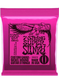 Resim Ernie Ball 2623 Takım Tel 7 Telli Elektro Gitar Teli 009-052 