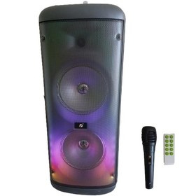 Resim KTS-1626 Mikrofonlu Kumandalı Rgb Ledli USB-TF-FM Radyo Siyah Bluetooth Hoparlör 