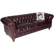 Resim 3A Mobilya Kızılkahve Chesterfield 230X90X80 Cm 
