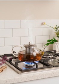 Resim Corbeen Cam Demlik Çay Bitki Demliği 1 Litre Şeffaf 