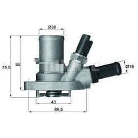 Resim MAHLE TI14988 TERMOSTAT KOMPLE FIAT 500 312_ 88C 