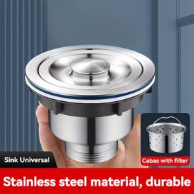 Resim Mutfak ve Banyo için Tasarlanmış, Saçları Yakalayan ve Yiyecek ve Kırıntı Tıkanıklıklarını Önleyen Gelişmiş Drenaj Filtresi - Dayanıklı ve Paslanmaya Dayanıklı. 