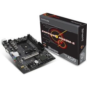 Resim Sapphire A520m-e 4000mhz Oc M.2 Am4 Matx Anakart 